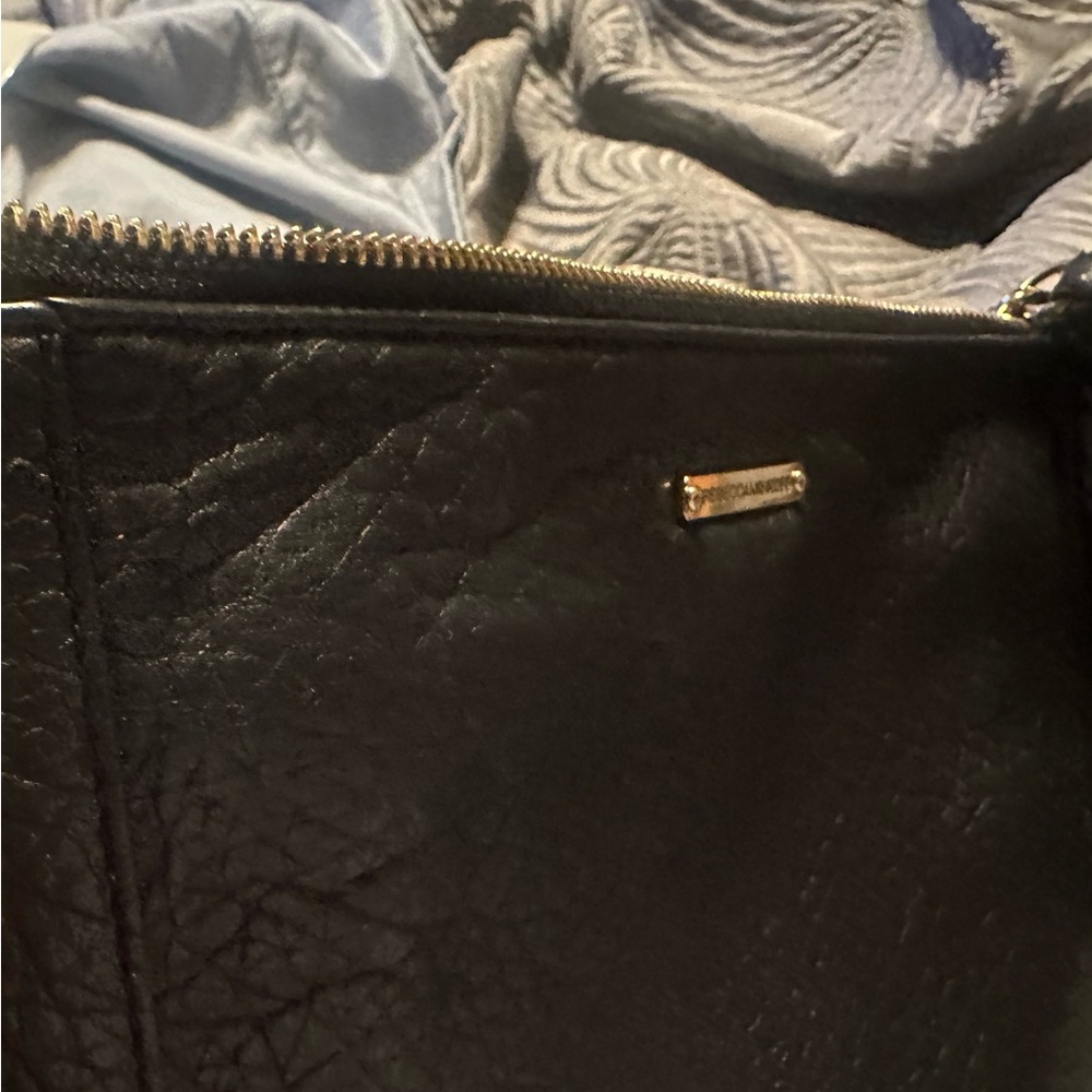 Rebecca Minkoff Black and Gold Studded Clutch box 4 - Picture 6 of 16